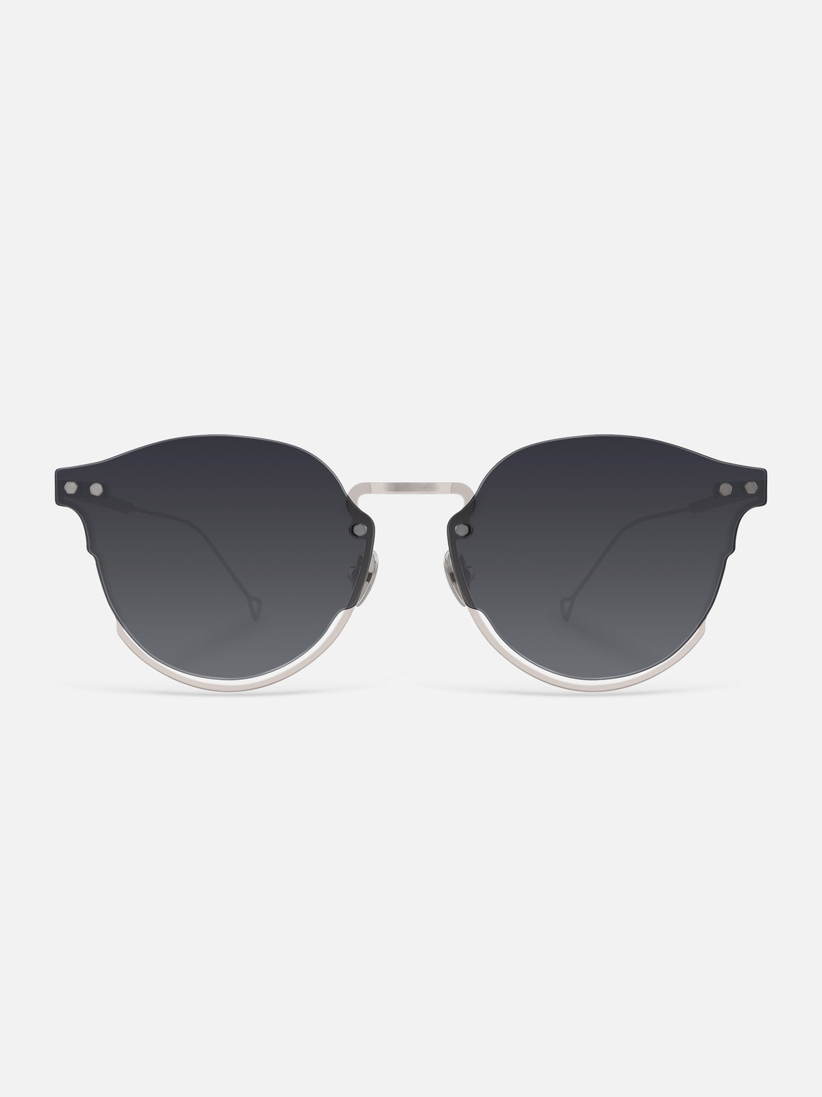 NEW Victoria\'s Secret UV Protected Silver Geometric Full Rim Sunglasses sunglasses--cat-eye-shape--  main image 2